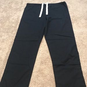Black scrub pants